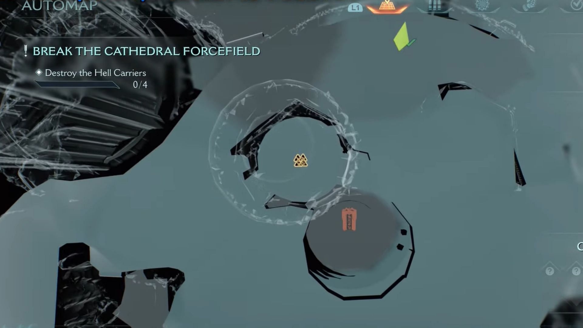 You can see the Red Keycard's position on the map (Image via Bethesda Softworks)